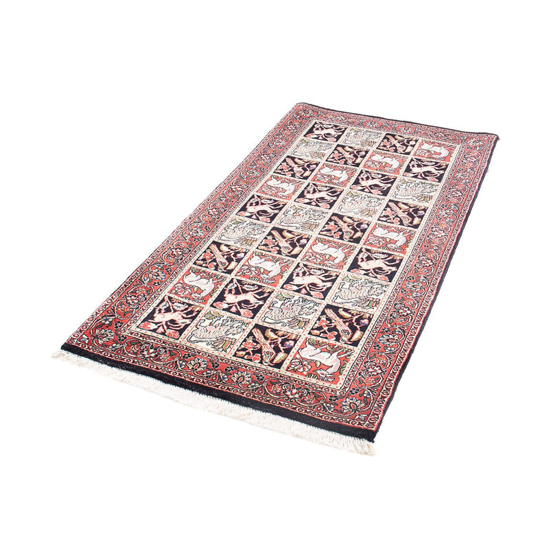 Alfombra persa - Bidjar - 138 x 71 cm - rojo claro