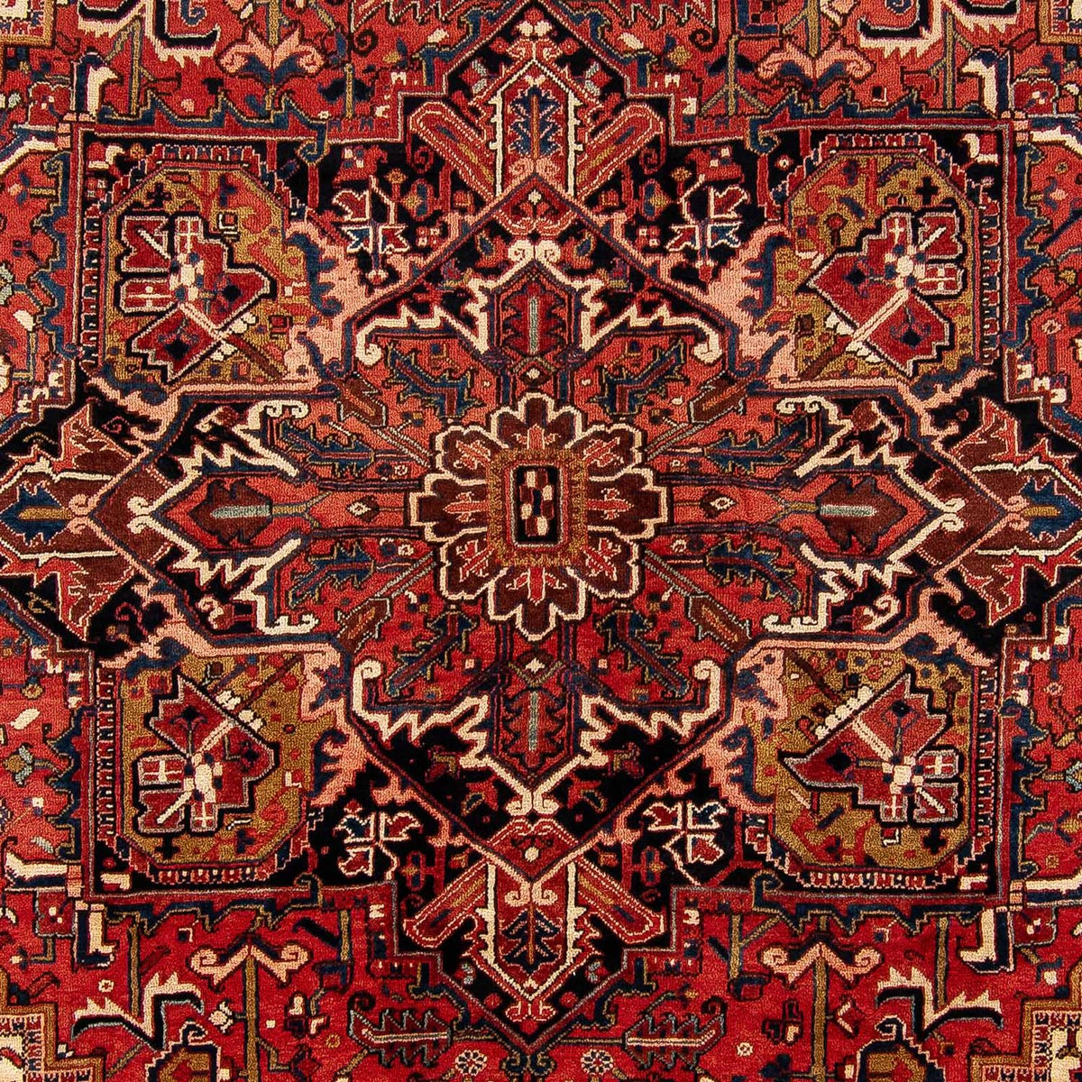 Alfombra persa - Nómada - 368 x 286 cm - rojo oscuro