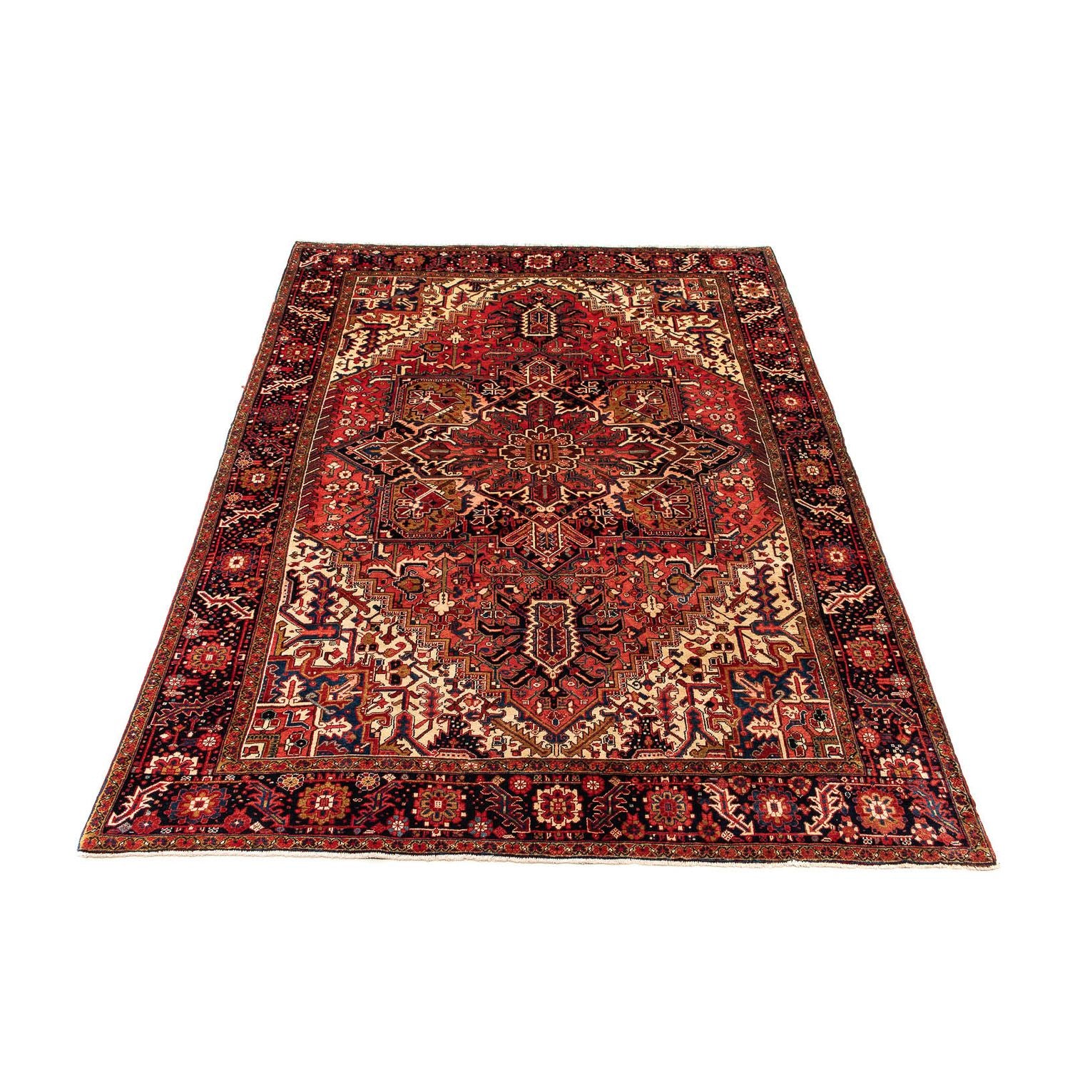 Alfombra persa - Nómada - 368 x 286 cm - rojo oscuro