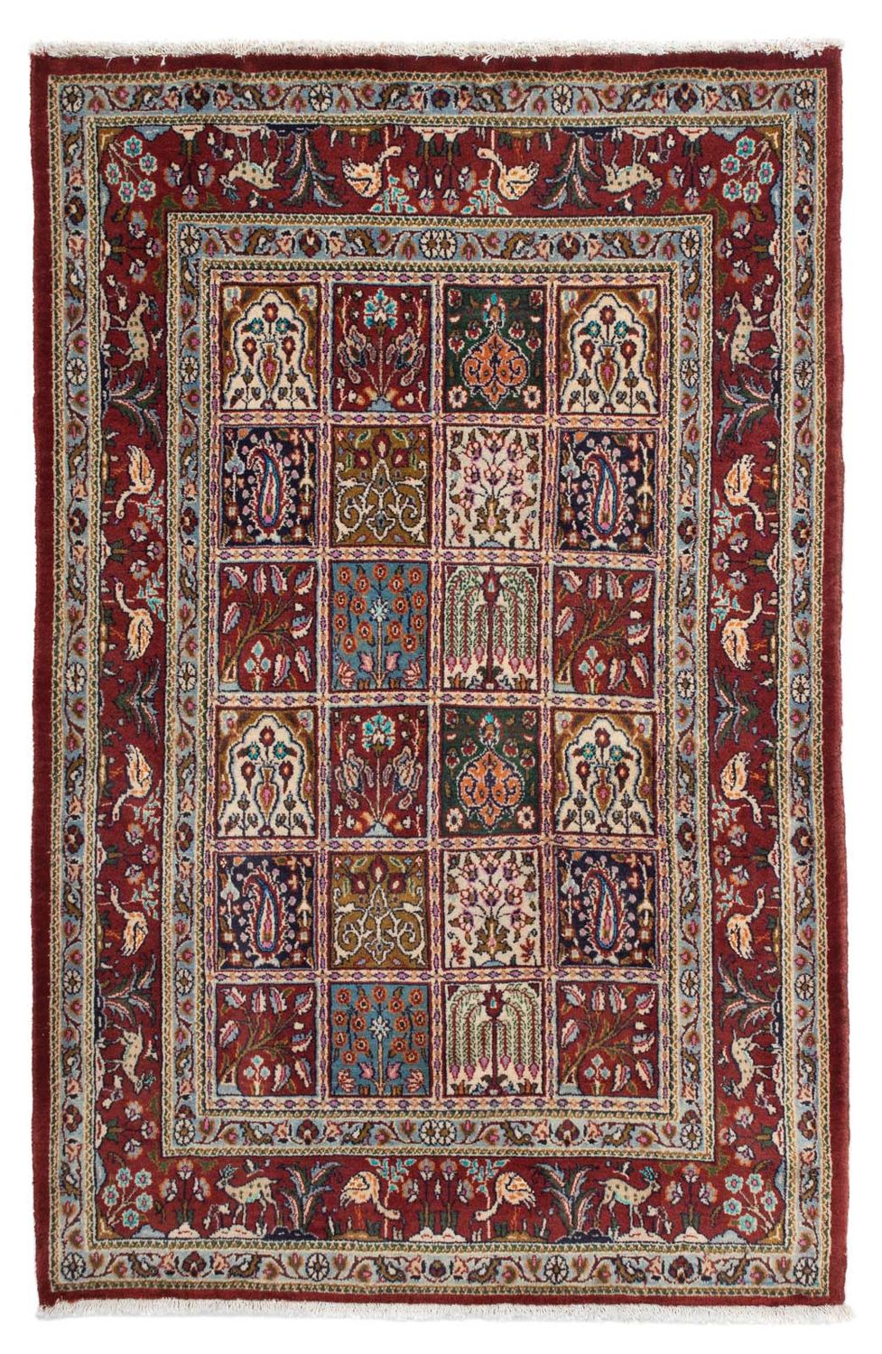 Alfombra persa - Clásica - 148 x 98 cm - rojo oscuro