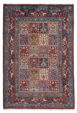 Alfombra persa - Clásica - 144 x 100 cm - rojo oscuro