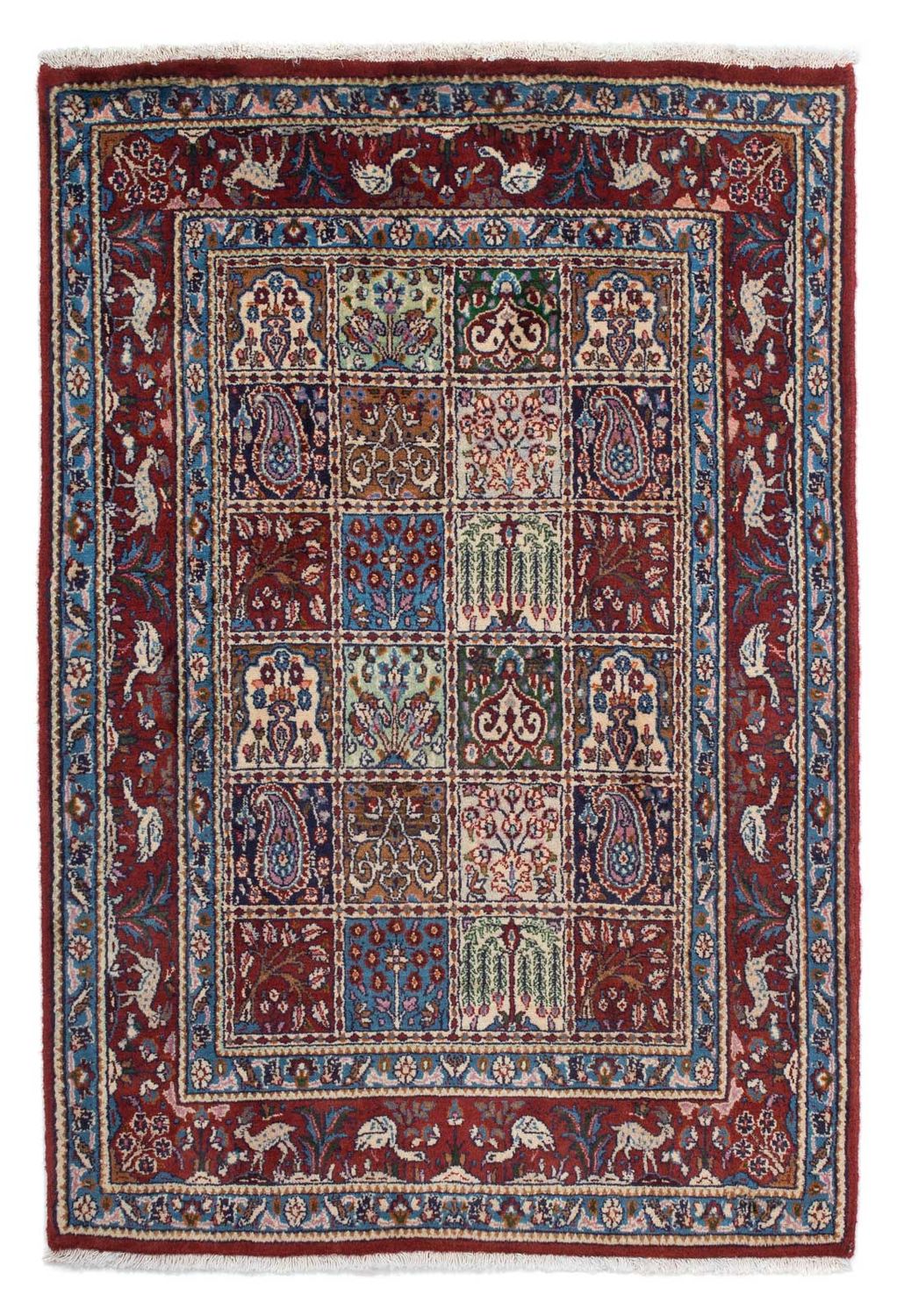 Alfombra persa - Clásica - 140 x 95 cm - rojo oscuro
