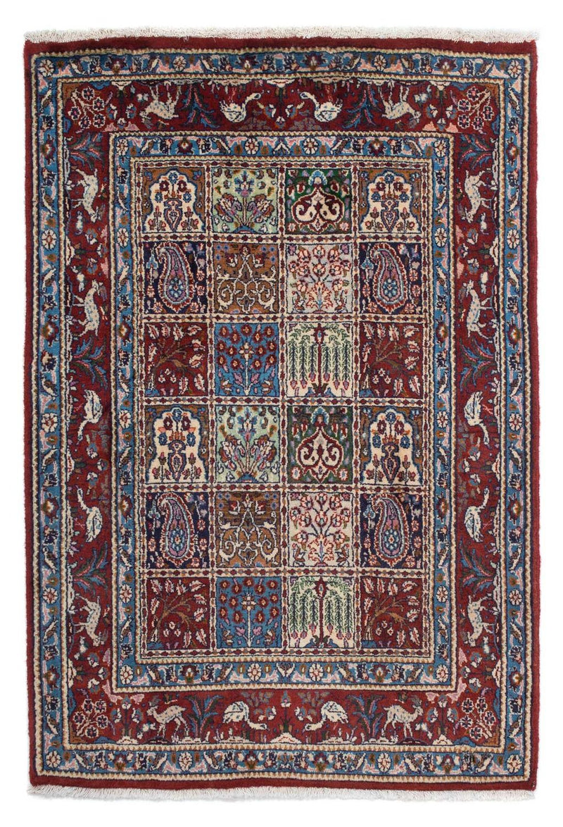 Alfombra persa - Clásica - 140 x 95 cm - rojo oscuro
