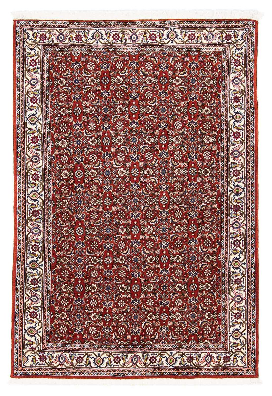 Alfombra persa - Bidjar - 160 x 108 cm - rojo oscuro