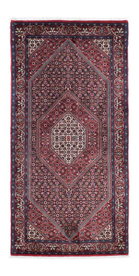 Alfombra de pasillo Alfombra persa - Bidjar - 200 x 97 cm - rojo claro