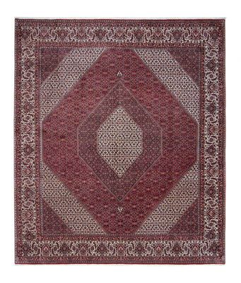 Alfombra persa - Bidjar - 340 x 300 cm - rojo oscuro
