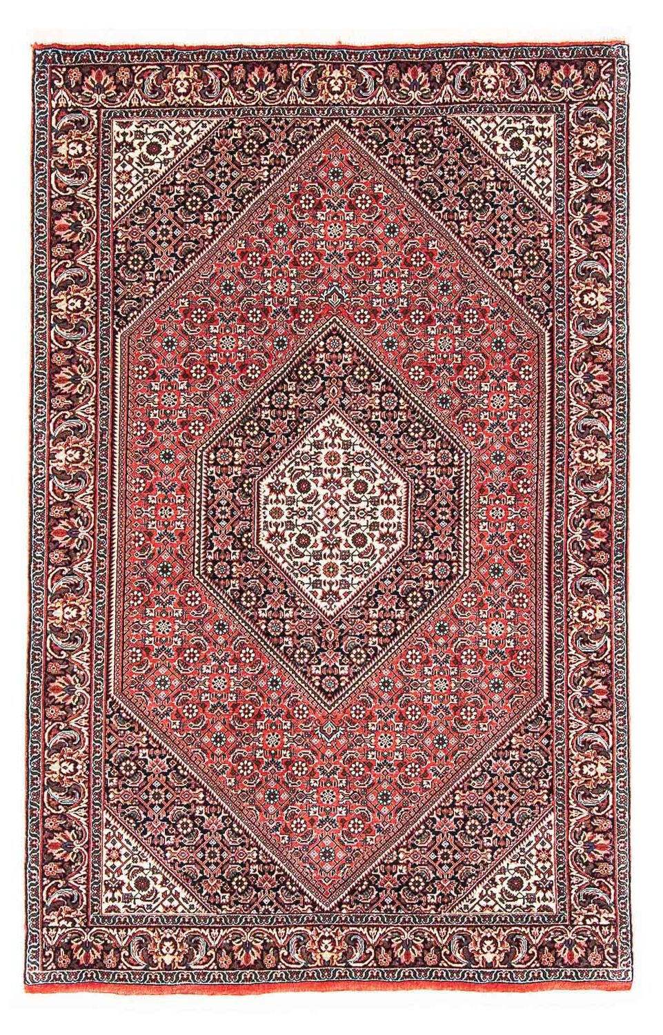 Alfombra persa - Bidjar - 172 x 109 cm - rojo
