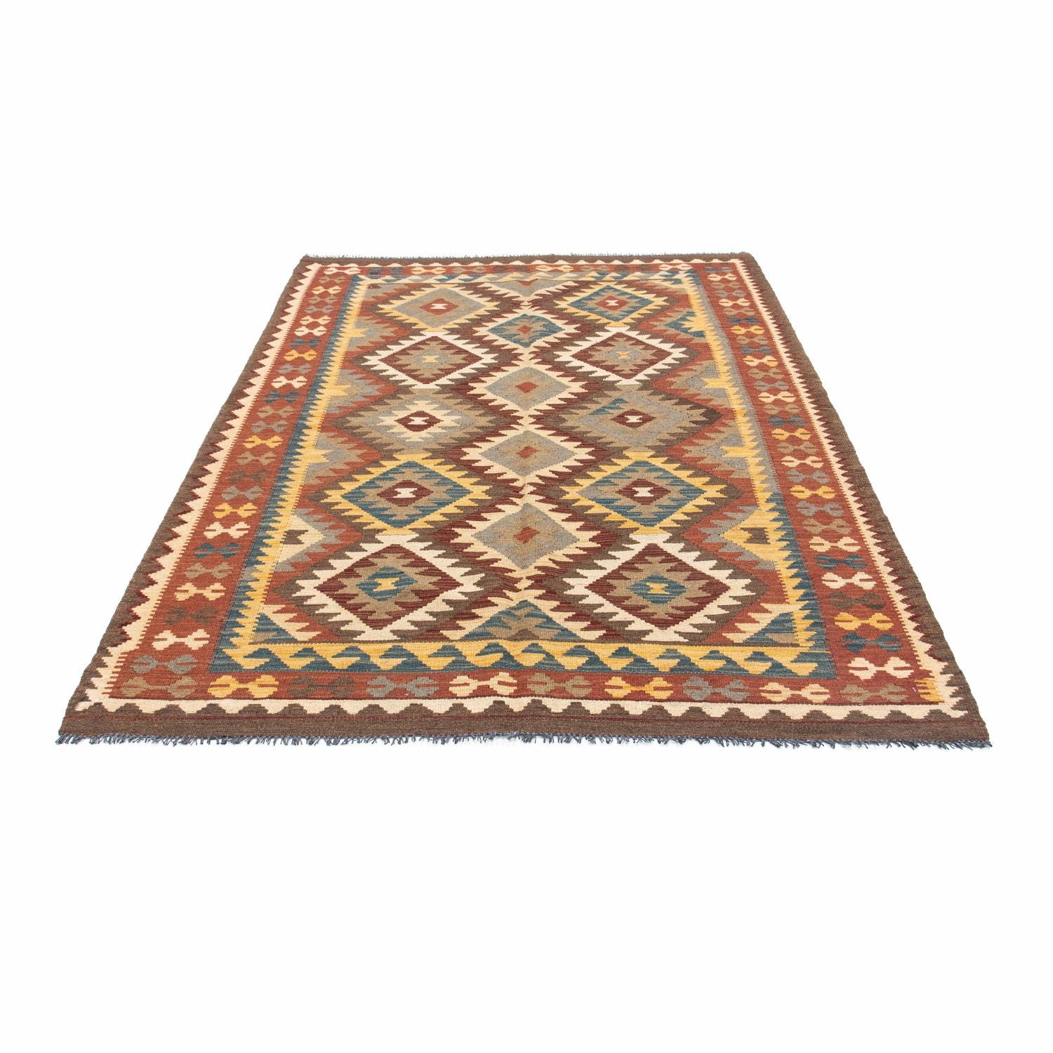 Alfombra Kelim - Oriental - 210 x 150 cm - marrón claro