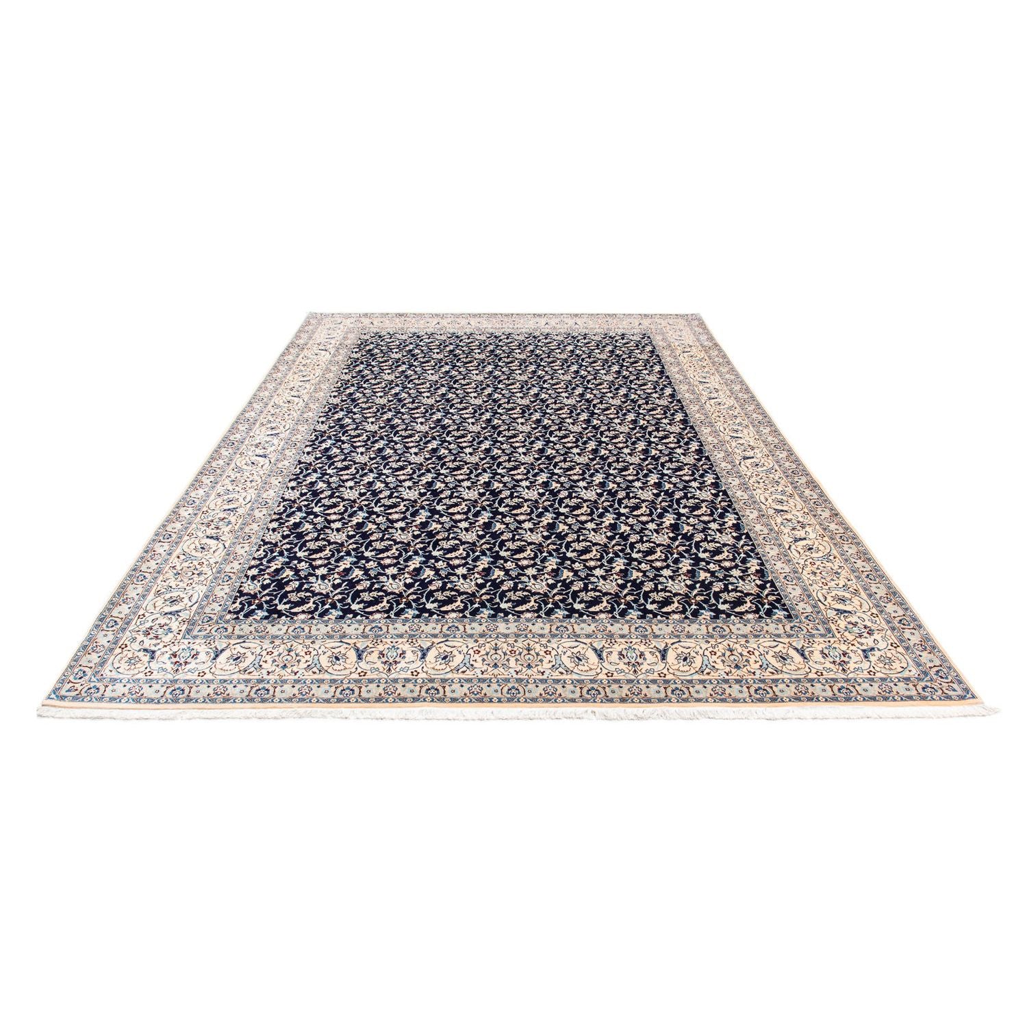 Alfombra Persa - Nain - Prima - 351 x 253 cm - azul oscuro