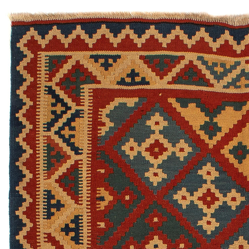 Alfombra Kelim - Oriental - 196 x 155 cm - rojo oscuro