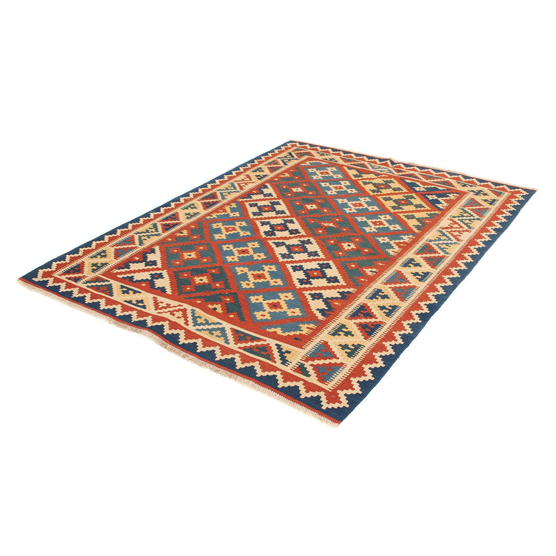Alfombra Kelim - Oriental - 196 x 155 cm - rojo oscuro