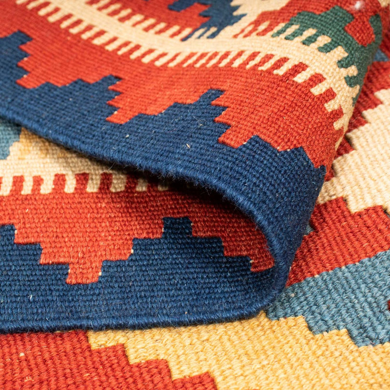 Alfombra Kelim - Oriental - 217 x 160 cm - rojo oscuro