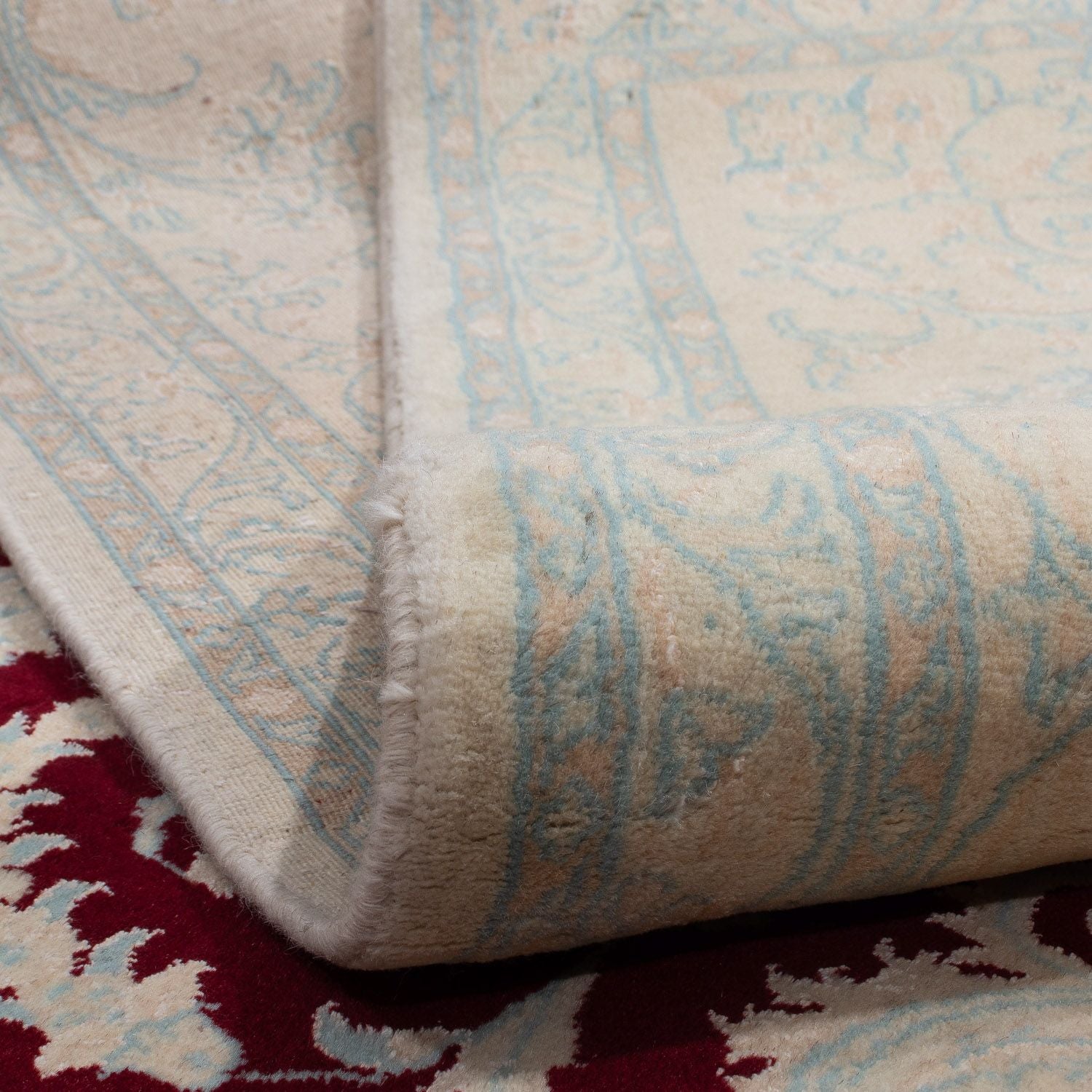 Alfombra persa - Nain - 349 x 248 cm - rojo oscuro