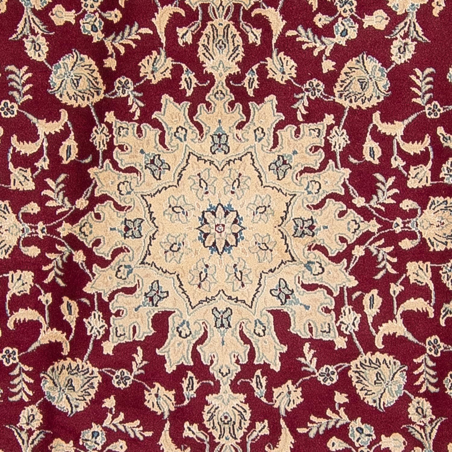 Alfombra persa - Nain redondo  - 245 x 245 cm - rojo oscuro