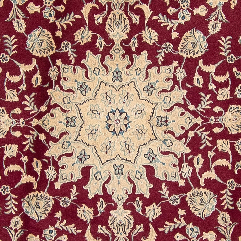 Alfombra persa - Nain redondo  - 245 x 245 cm - rojo oscuro