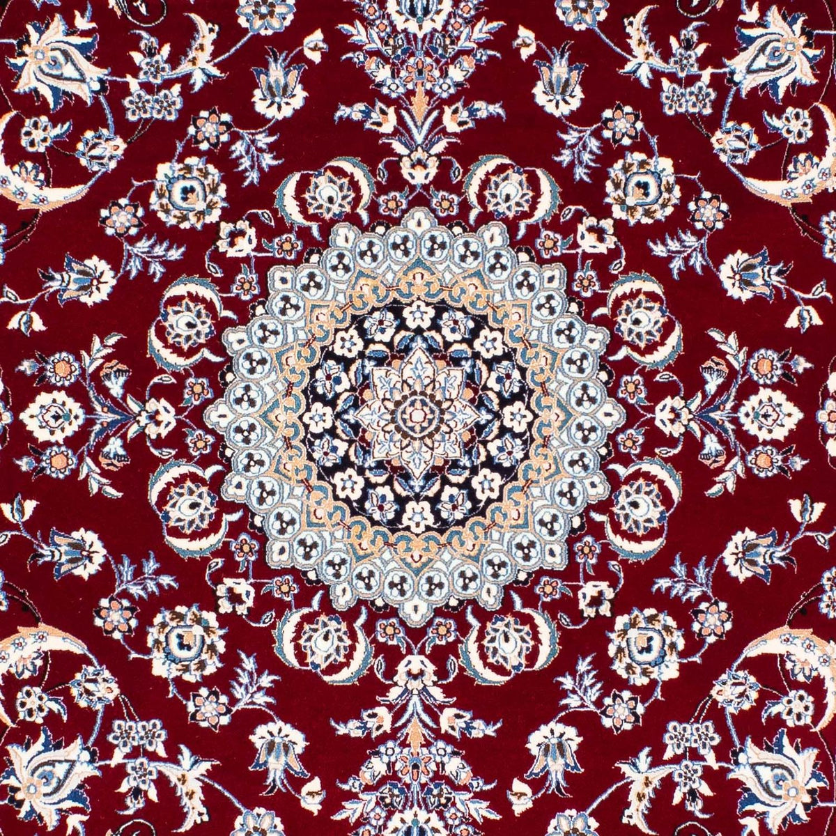 Alfombra Persa - Nain - Prima - 238 x 151 cm - rojo oscuro