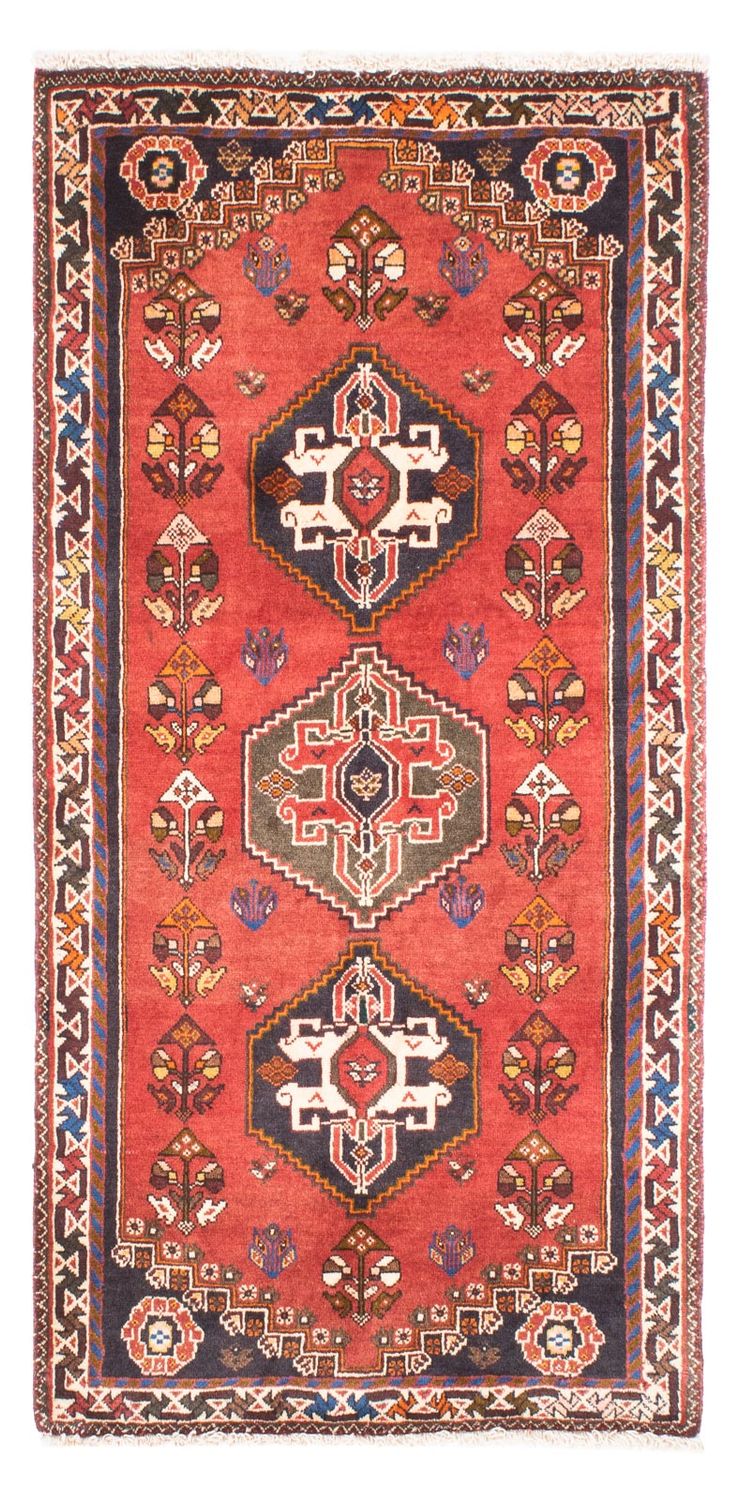 Alfombra de pasillo Alfombra persa - Nómada - 164 x 80 cm - rojo oscuro