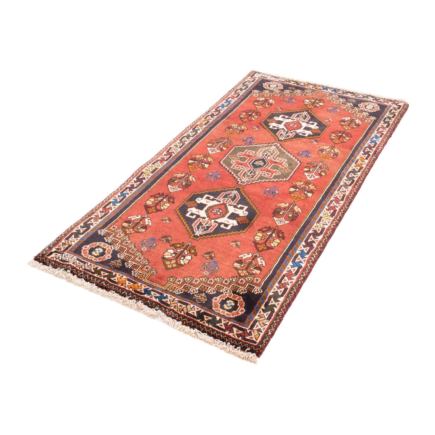 Alfombra de pasillo Alfombra persa - Nómada - 164 x 80 cm - rojo oscuro