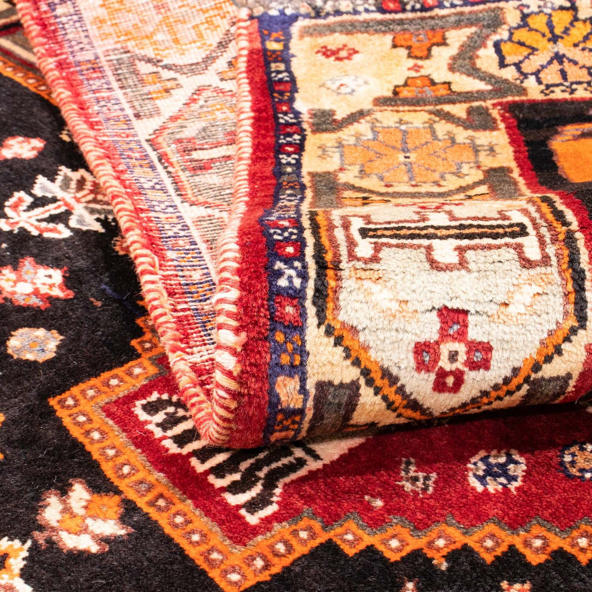 Alfombra persa - Nómada - 155 x 111 cm - rojo oscuro