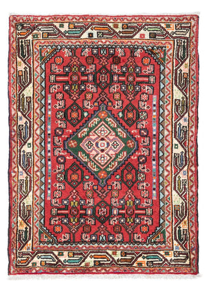 Alfombra persa - Nómada - 121 x 82 cm - rojo