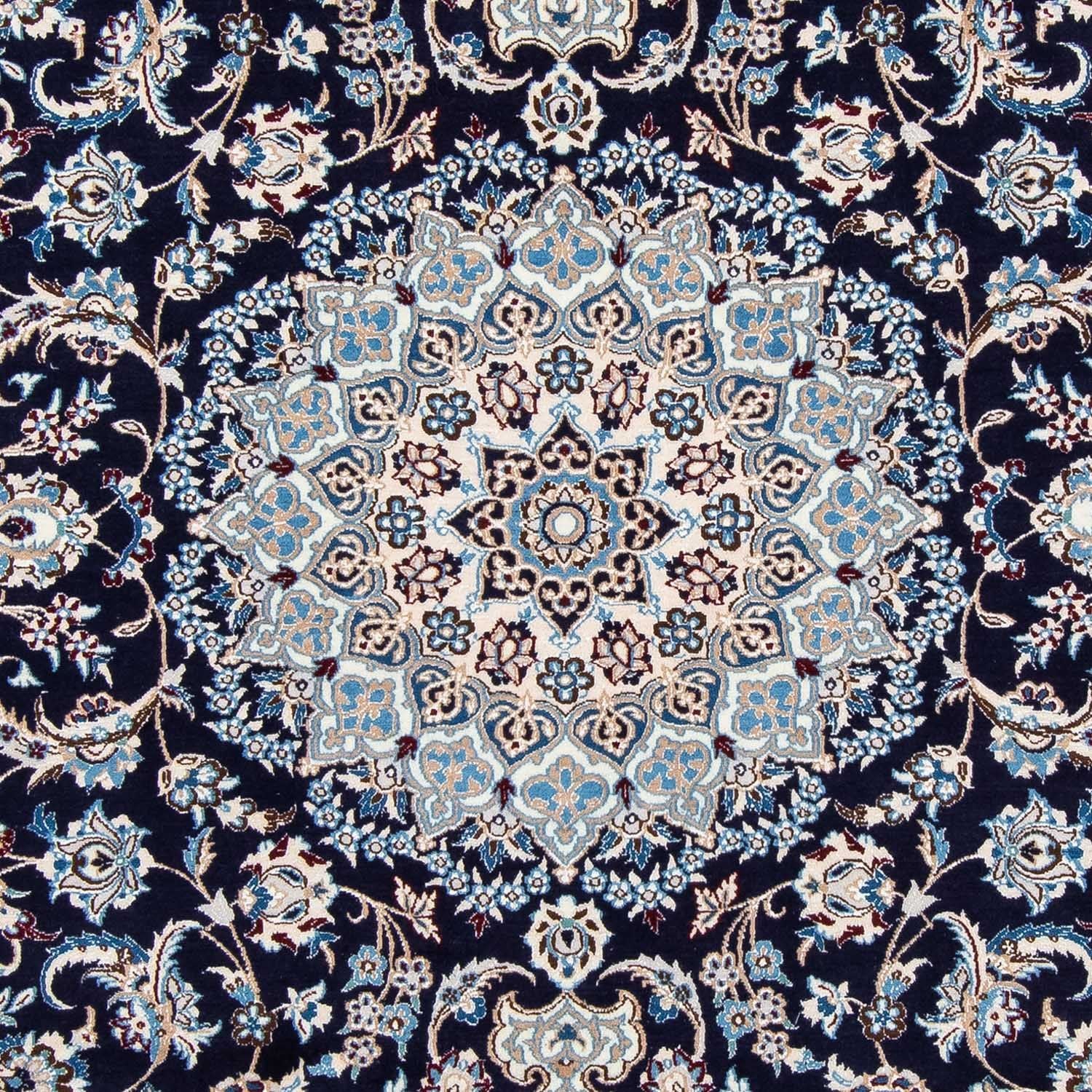 Alfombra Persa - Nain - Real - 300 x 202 cm - azul oscuro