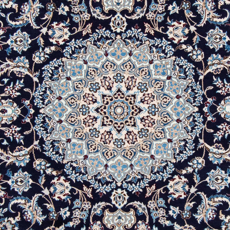 Alfombra Persa - Nain - Real - 300 x 202 cm - azul oscuro