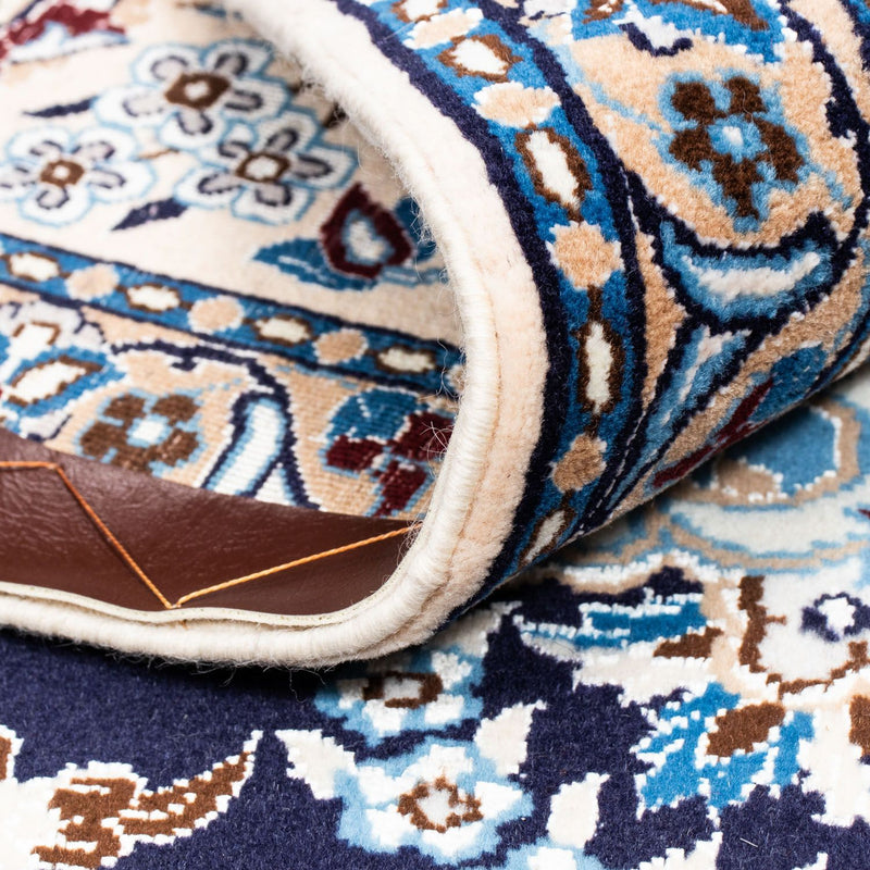 Alfombra Persa - Nain - Real - 300 x 202 cm - azul oscuro