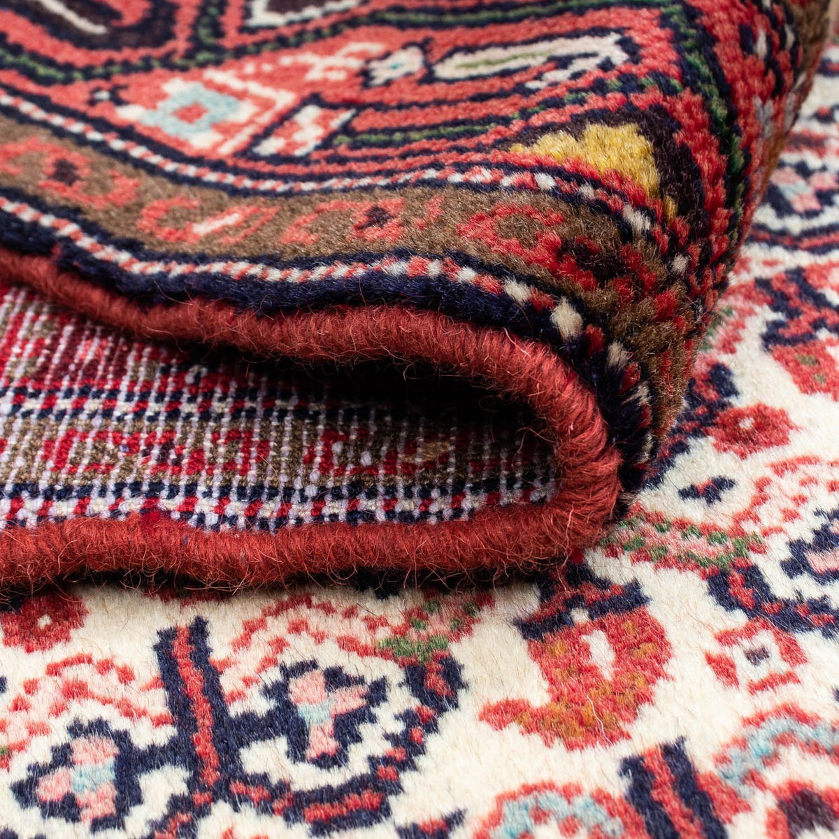 Alfombra persa - Nómada - 136 x 82 cm - rojo oscuro