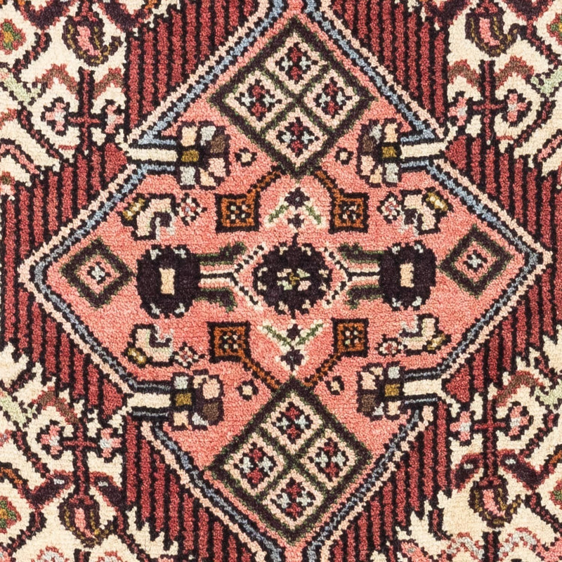 Alfombra persa - Nómada - 131 x 80 cm - rojo oscuro