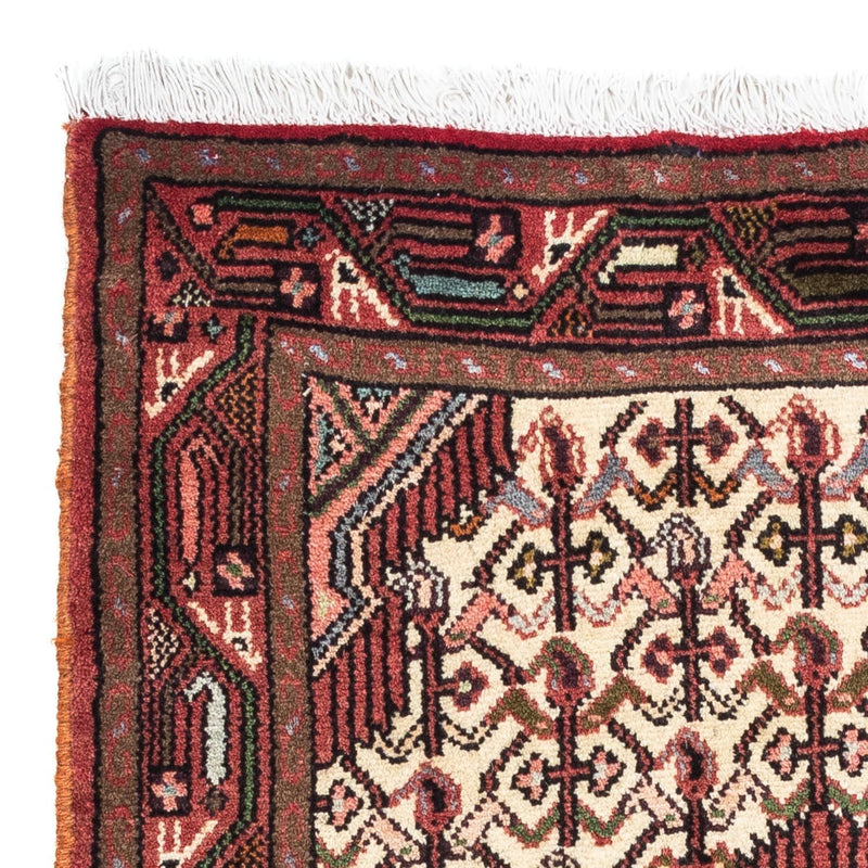 Alfombra persa - Nómada - 131 x 80 cm - rojo oscuro