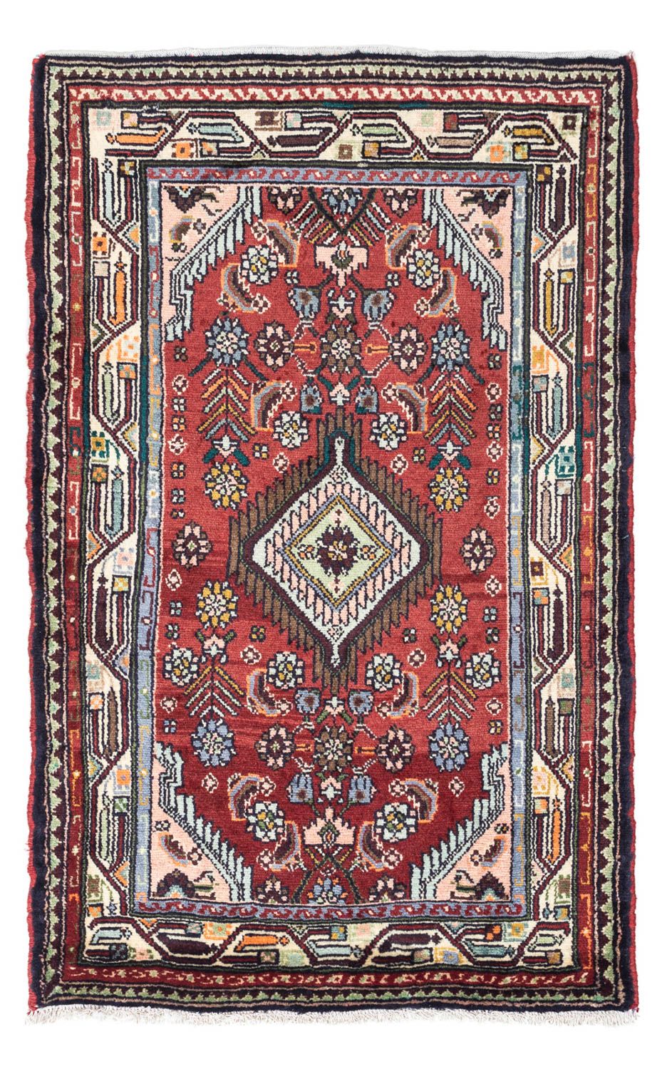 Alfombra persa - Nómada - 128 x 80 cm - rojo