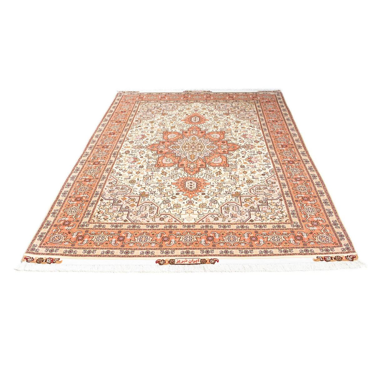 Alfombra Persa - Tabriz - Real - 212 x 148 cm - beige