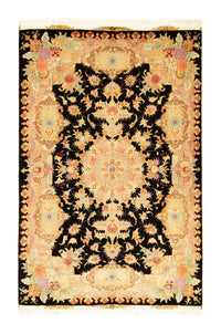Alfombra Persa - Tabriz - Real - 152 x 102 cm - negro