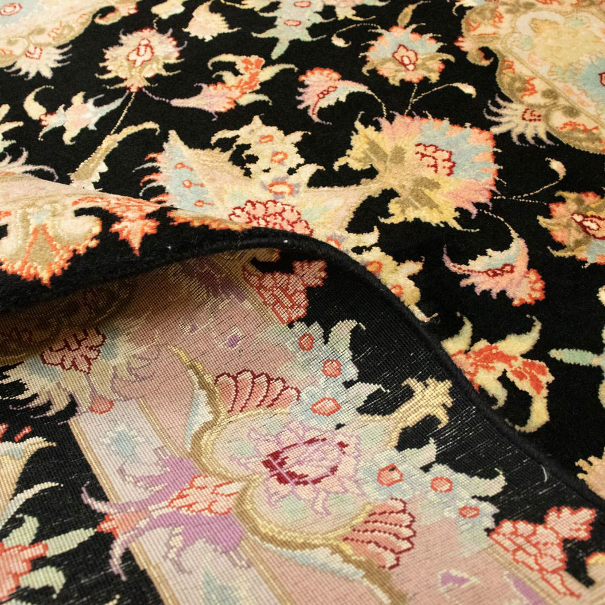 Alfombra Persa - Tabriz - Real - 152 x 102 cm - negro