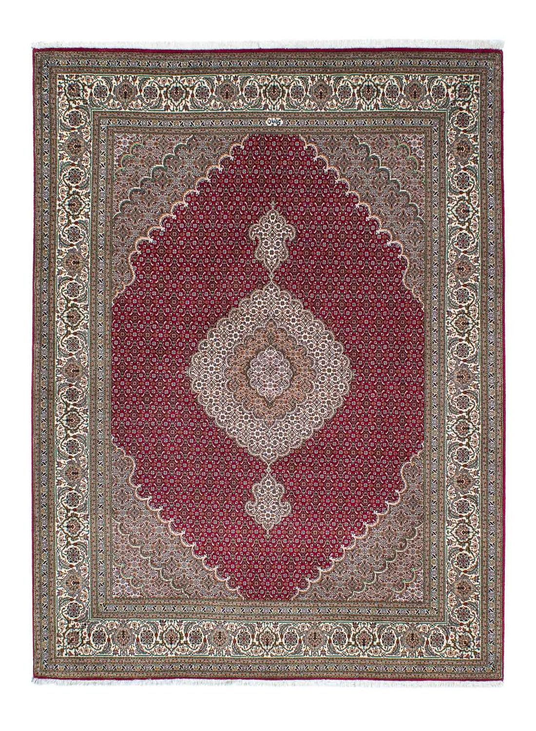 Alfombra persa - Tabriz - 208 x 152 cm - rojo oscuro