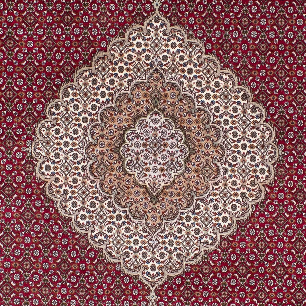 Alfombra persa - Tabriz - 208 x 152 cm - rojo oscuro
