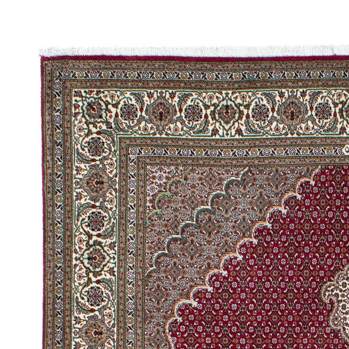Alfombra persa - Tabriz - 208 x 152 cm - rojo oscuro