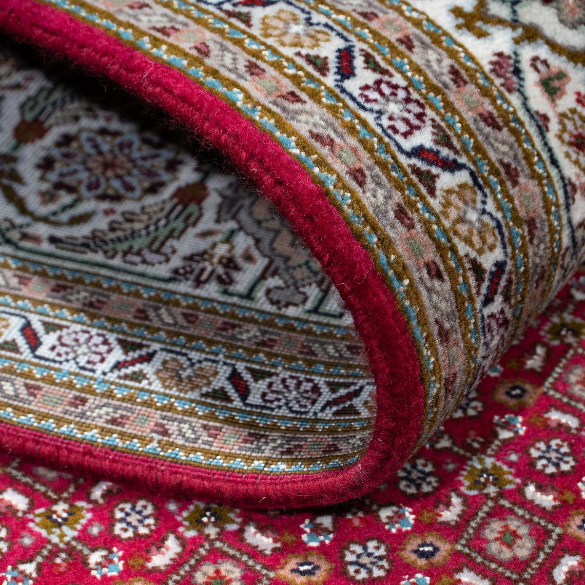 Alfombra persa - Tabriz - 208 x 152 cm - rojo oscuro