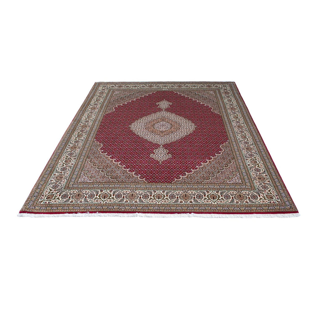 Alfombra persa - Tabriz - 208 x 152 cm - rojo oscuro
