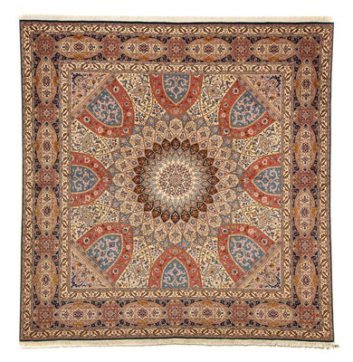 Alfombra Persa - Tabriz - Real cuadrado  - 254 x 248 cm - multicolor