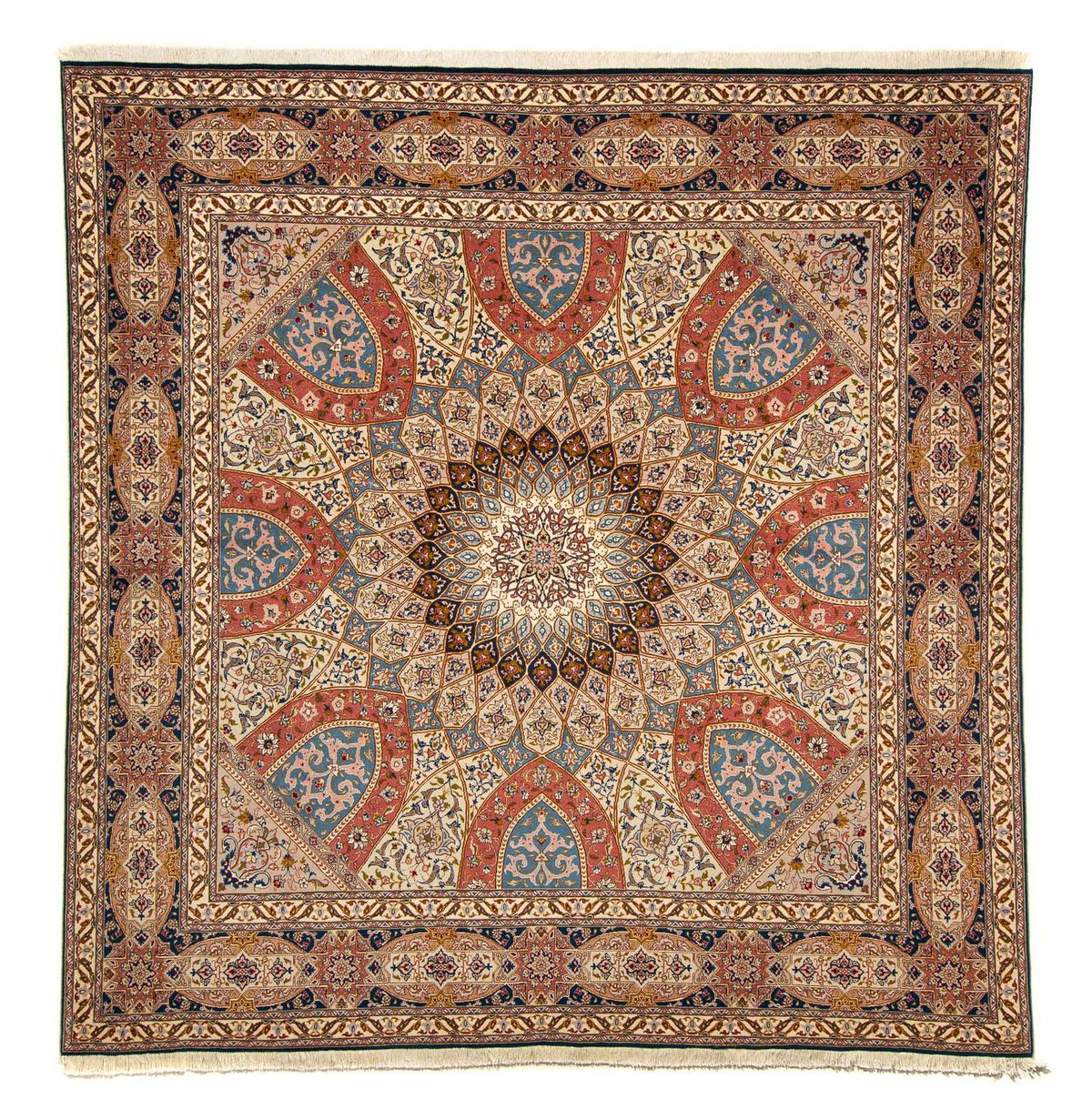 Alfombra Persa - Tabriz - Real cuadrado  - 254 x 248 cm - multicolor