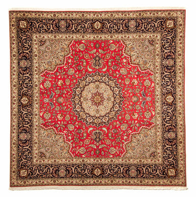 Alfombra Persa - Tabriz - Real cuadrado  - 257 x 254 cm - rojo
