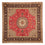 Alfombra Persa - Tabriz - Real cuadrado  - 257 x 254 cm - rojo