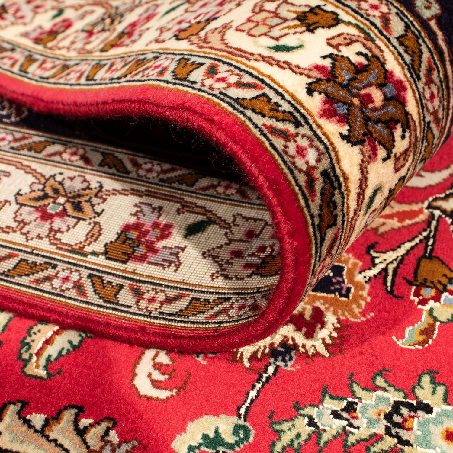 Alfombra Persa - Tabriz - Real cuadrado  - 257 x 254 cm - rojo