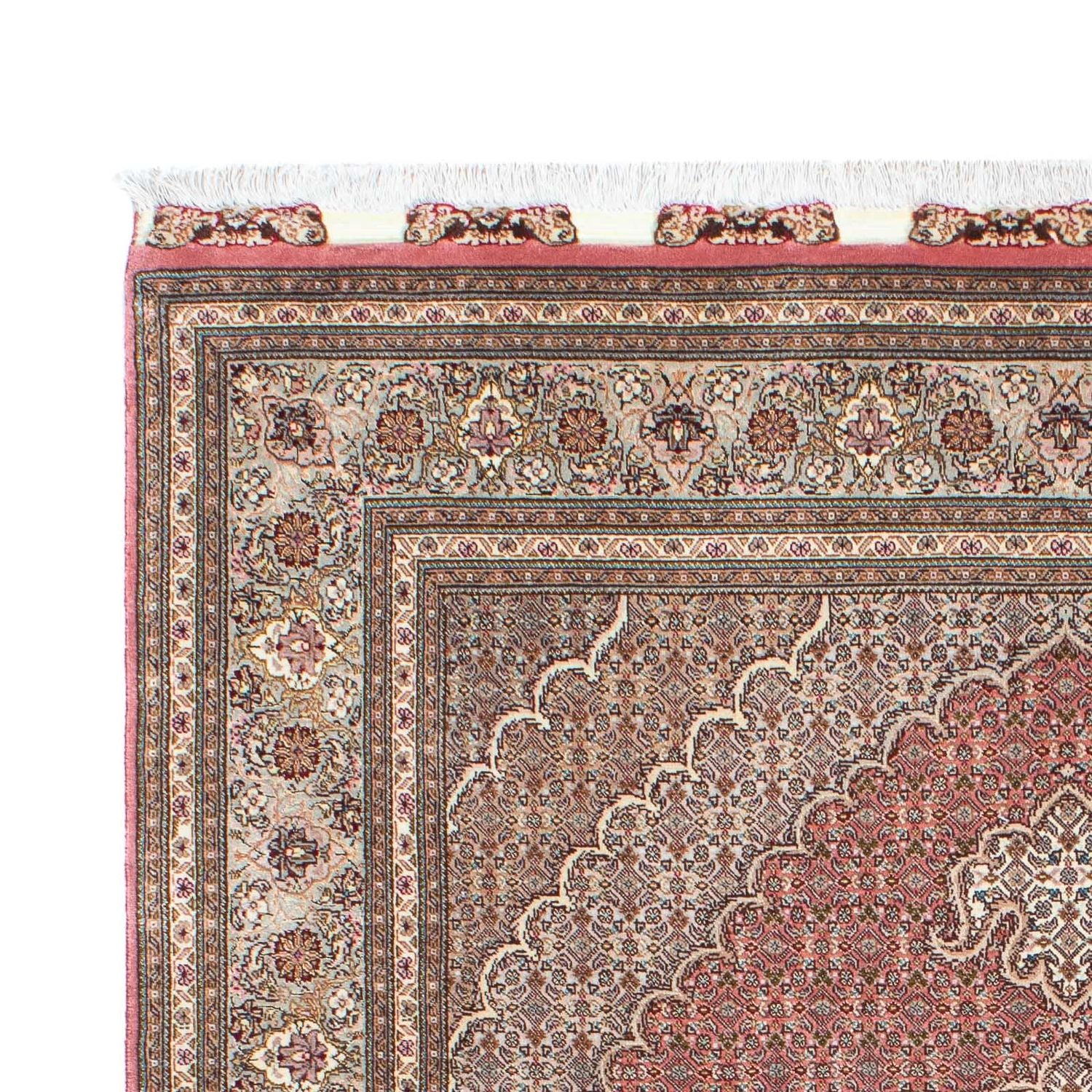 Alfombra persa - Tabriz - 210 x 152 cm - rojo claro