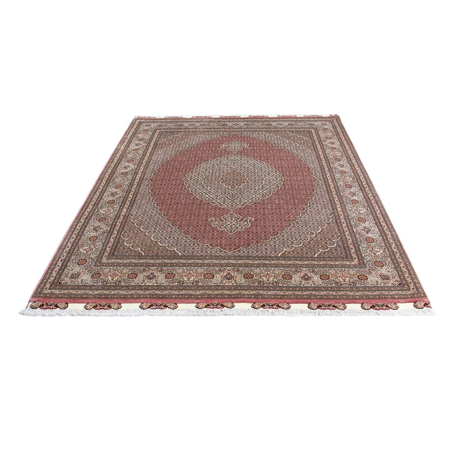 Alfombra persa - Tabriz - 210 x 152 cm - rojo claro