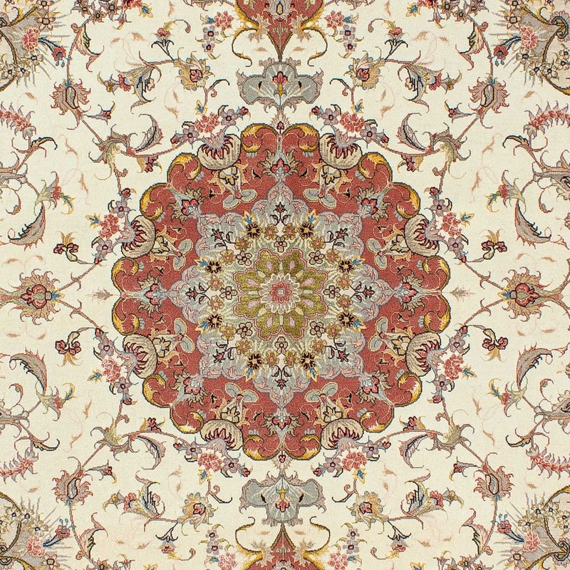 Alfombra Persa - Tabriz - Real - 198 x 150 cm - beige