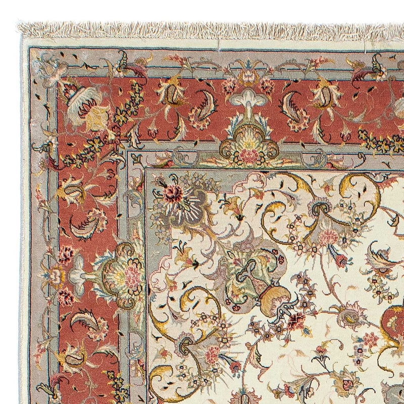 Alfombra Persa - Tabriz - Real - 198 x 150 cm - beige