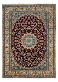 Alfombra Persa - Nain - Real - 344 x 245 cm - rojo oscuro