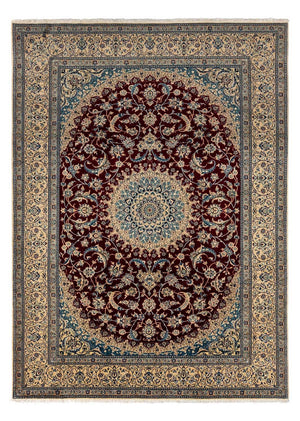 Alfombra Persa - Nain - Real - 344 x 245 cm - rojo oscuro
